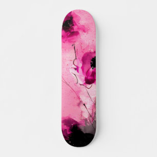 Skate Moderno Floral Abstrato Rosa
