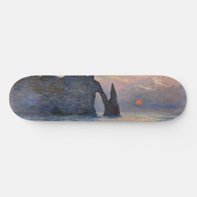 Skate Monet - Manneport, Cliff em Etretat, Sunset (Horz)