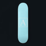 Skate Monograma Azul Céu Simples<br><div class="desc">Obrigado pela sua compra!</div>