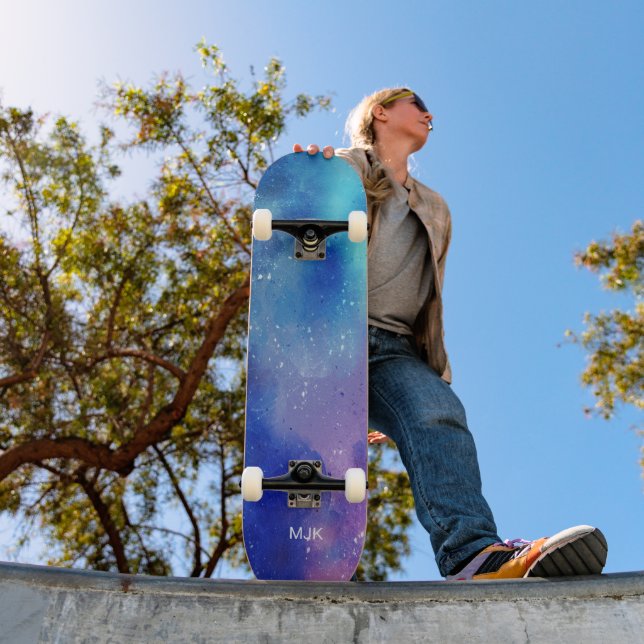 Skate Monograma Azul Roxo Aqua (Ao ar livre 1)