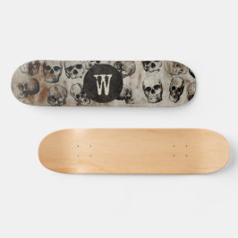 Skate Monograma de Cascas de Vintagem de Halloween