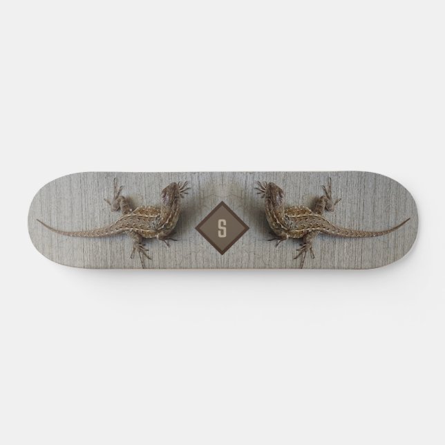Skate Monograma de Lagarto Duplo (Horz)