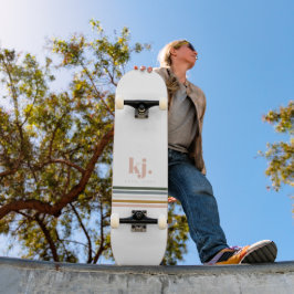 Skate Monograma de Listras Chic Retro