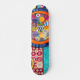 Skate Monograma de padrão de Abstrato moderno