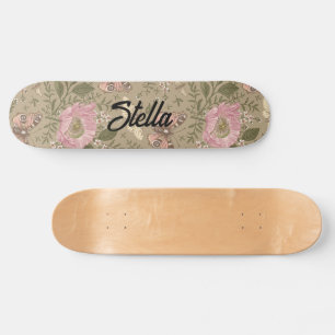 Skate Monograma Floral Botânico de Flores Silvestres Mod
