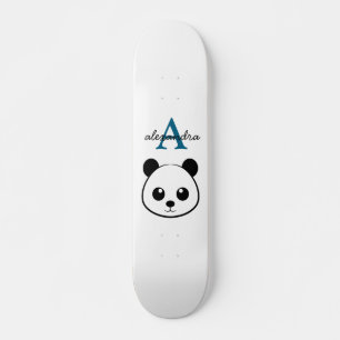 Skate Monograma Personalizado de Urso Panda Bonito com F