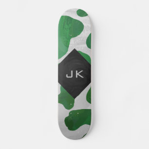 Skate Monograma Verde-Branco