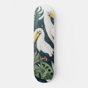 Skate Monstera de aves tucanas personalizadas