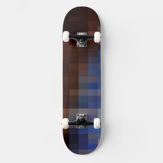 Skate Mosaico Brown-Blue Design (Frente)