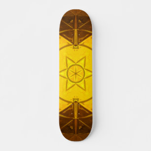 Skate Mosaico Caleidoscópio Flor Amarelo