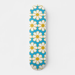 Skate Mostarda Floral e Azul