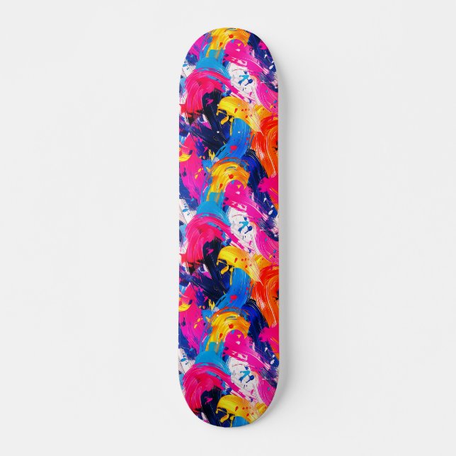 Skate motif coups de pinceaux (Frente)