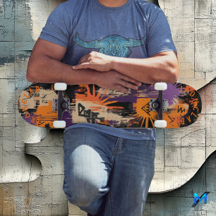 Skate Motifs Sunburst Inspirados no Grafite Halloween e 