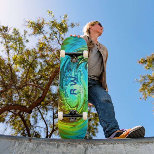 Skate Multicores Líquidas de Torção Personalizadas (Ao ar livre 1)