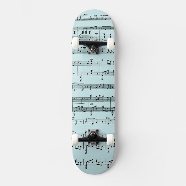 Skate Música Blue Vintage Sheet (Frente)