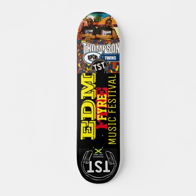 skate MÚSICO EDM FYRE, deck de 7 ¾" (Frente)