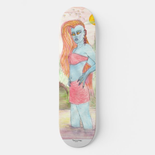 Skate Mutant Anna Anastasia Original, Assinatura de Arte (Frente)