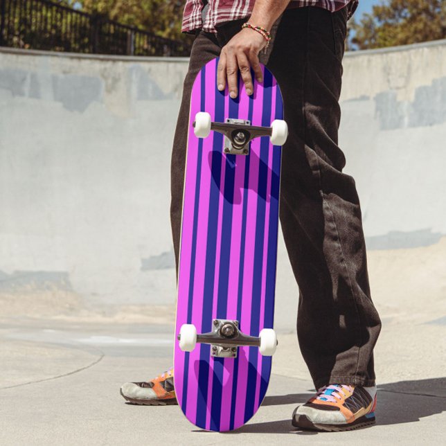 Skate Na moda azul roxo Design de padrão de faixa (Criador carregado)