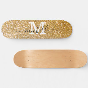 Skate Na moda Dourado Lítio Personalizado Monograma