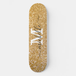 Skate Na moda Dourado Lítio Personalizado Monograma