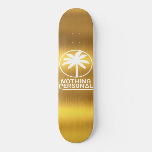 Skate Nada de Pessoal Deck Dourado (Frente)