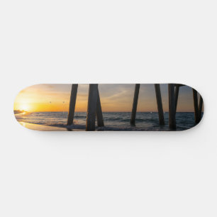Skate Nascer do Sol Dourado Sob o Pier de Pensacola Skat