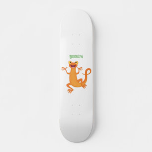 Skate Nata-dançarina de laranja feliz e giro