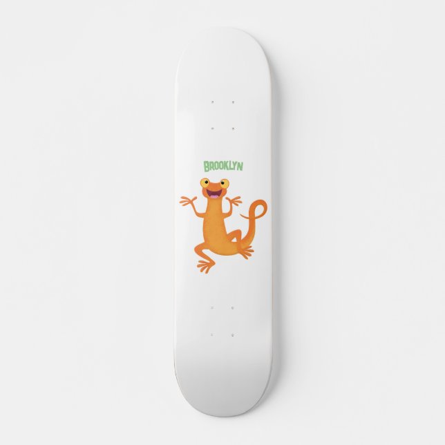 Skate Nata-dançarina de laranja feliz e giro (Frente)