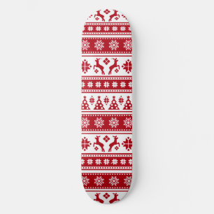 Skate Natal Feriado Padrão Nórdico Cozy