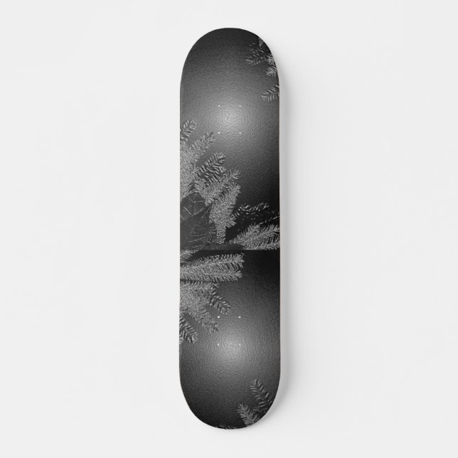 Skate Natal Poinsettia Black E Cinzas (Frente)