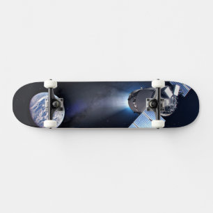 Skate Nave Espacial Dragão Xl Com Planeta Terra Em Distâ