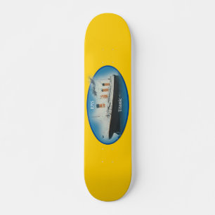 Skate Navio de Linha de Estrela Branca Amarelo Titanic