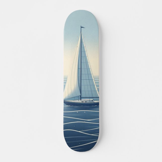 Skate Navio de vela no alto mar (Frente)