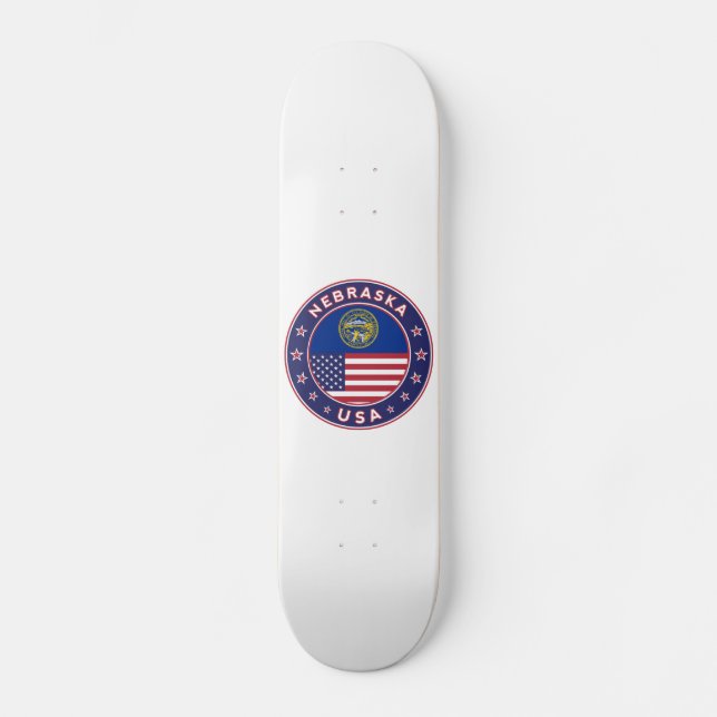 Skate Nebraska, capa de telefone de Nebraska, adesivo de (Frente)