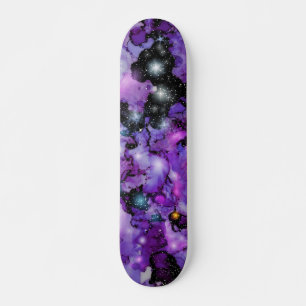 Skate Nebulosa do Espaço Roxo Estrelas 7, 3/4", skateboa