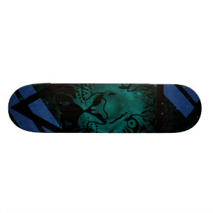 Skate Nebulosa do tigre do hipster da cerceta com