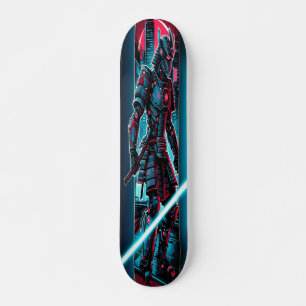 Skate "Neon Blade Warrior: Cyberpunk Samurai