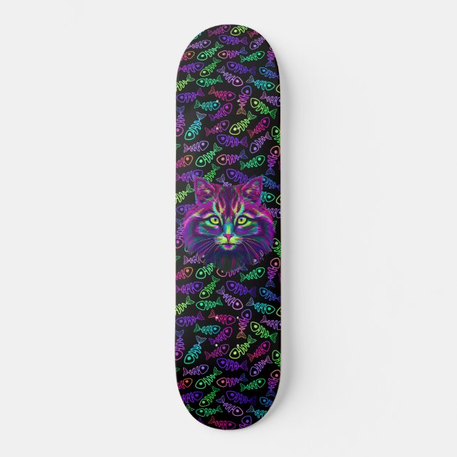Skate Neon Cat (Frente)