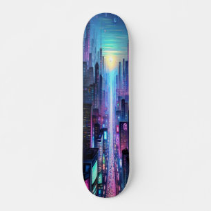 Skate Neon Metropolis: Cidade Cyberpunk
