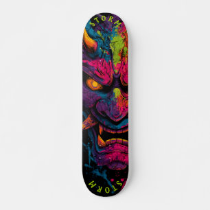 Skate Neon Oni Mask - Limited Edition Grafite Street