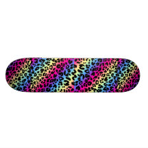 Neon Rainbow Leopard Pattern Impressão