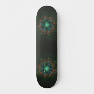 Skate Neon Starburst Fractal – Glowing Green and Electri