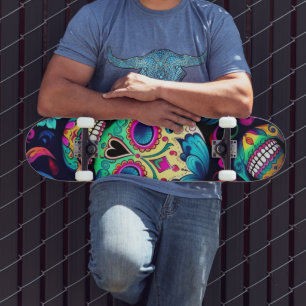 Skate Neon Sugar Skull