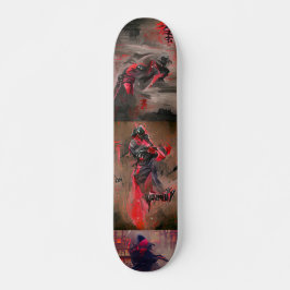 Skate Ninja Red Death Graphics abstrato art