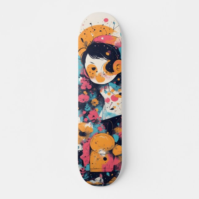 Skate no estilo, brilho brilhante (Frente)