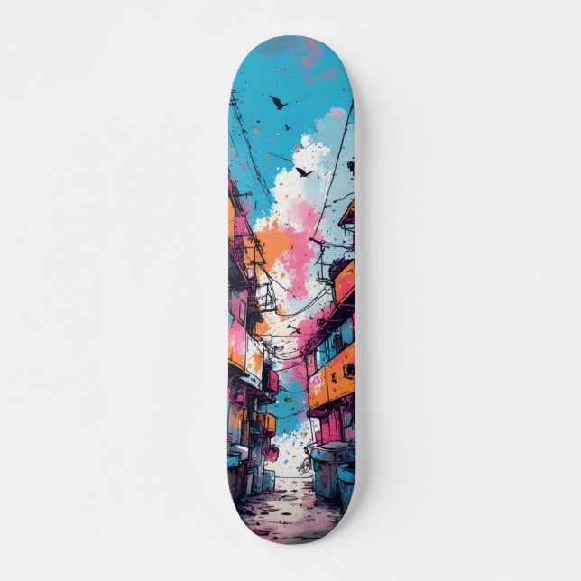 Skate no estilo, brilho brilhante (Frente)
