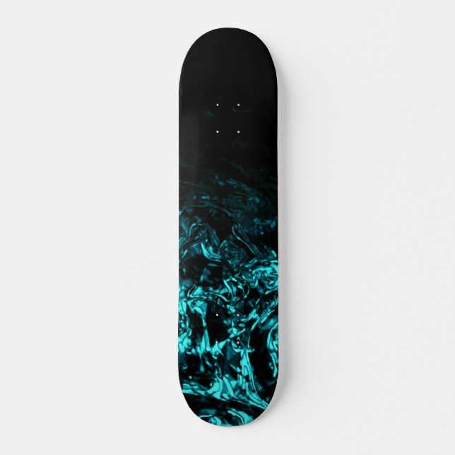 Skate Noite Ventosa azul turquesa preto (Frente)