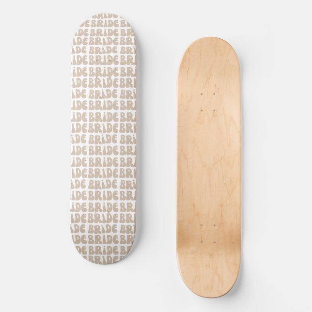 Skate Noiva Moderna de Retró Casamento de Solteira Vinta (Frente)