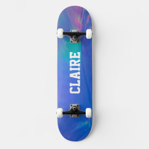 Skate Nome Colecionável Holográfico Azul Legal