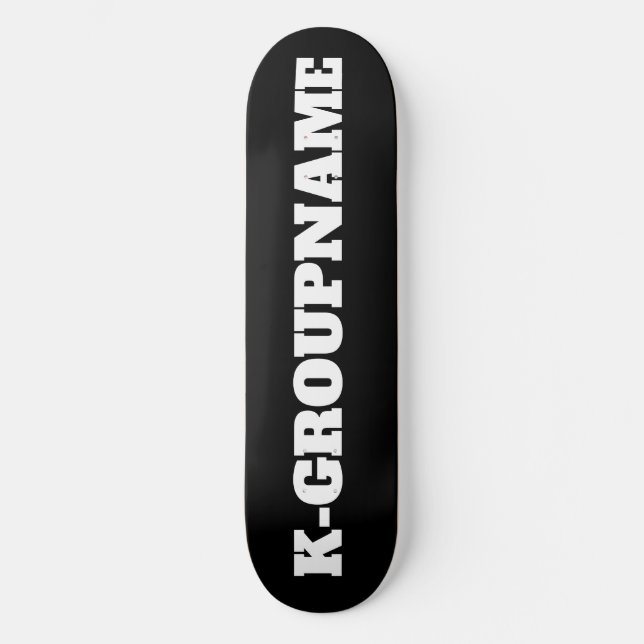 SKATE NOME DO GRUPO PERSONALIZADO DO KPOP (MINIMALISTA) (Frente)